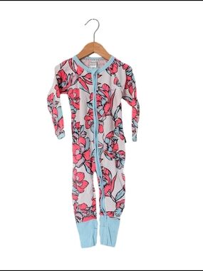 Bonds Kids Toddler Girl Floral Zip One-Piece Footie - Pink & Light Blue